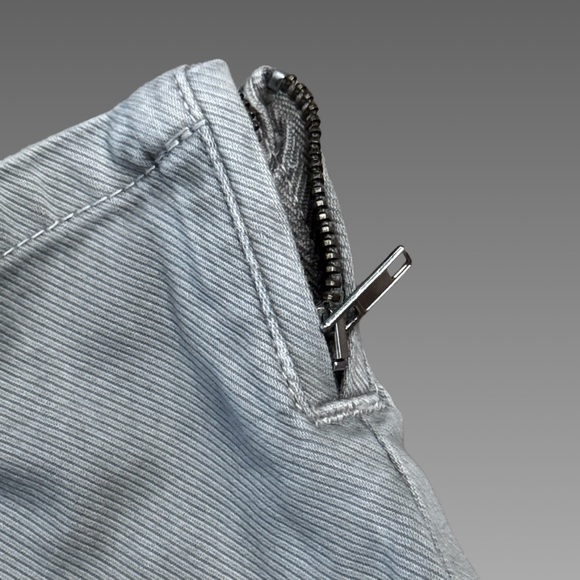 ZARA Gray Corduroy Skinny’s W/ Zipper Ankles Sz 2 - Picture 3 of 6